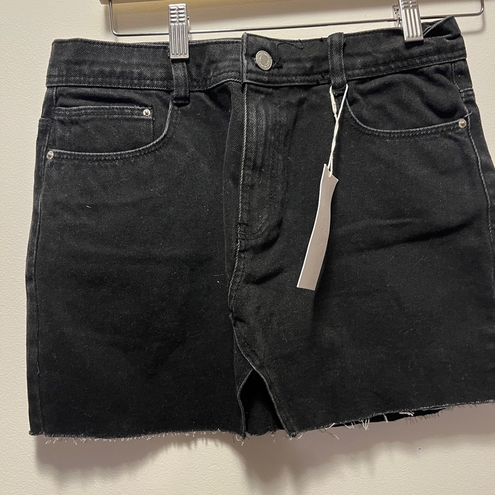 ZARA TRF Denimwear Black Mini Skirt – Size M – NWT